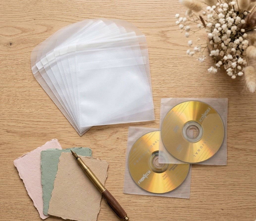 CD cover | Double pocket | Transparent | Pack of 50 pcs